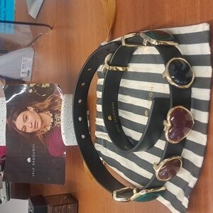 Lele Sadoughi Candy Heart Station Belt